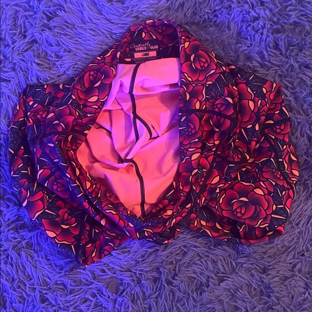 Constantly Varied Gear Red and Blue Floral Leggings - Picture 3 of 3